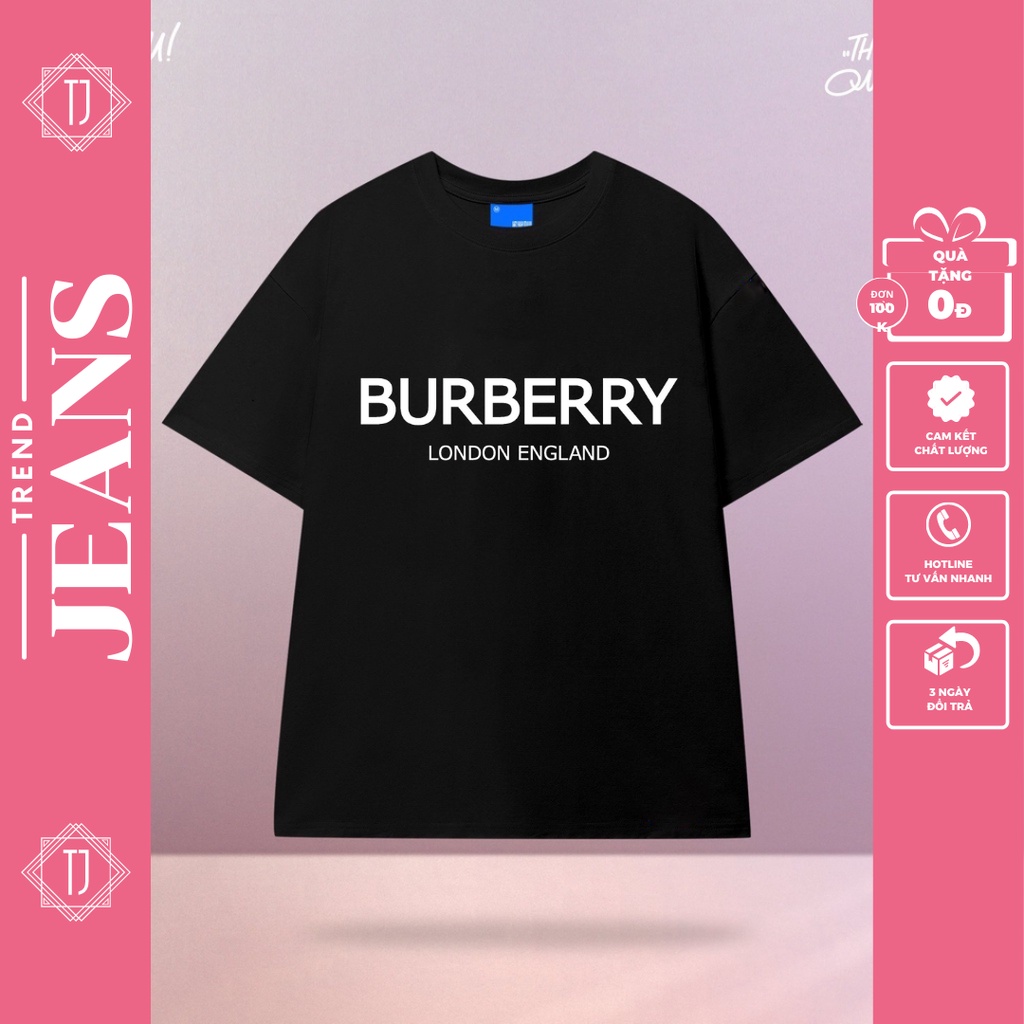 Áo Thun Unisex Tay Lỡ BURBERPY Cao Cấp Form Rộng Nam Nữ vải 100% cotton phong cách dành cho tuổi teen Cực HOT