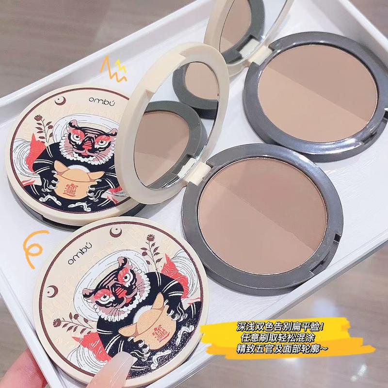 Bảng Phấn Tạo Khối Và Bắt Sáng 2 Màu Kết Hợp Kèm Gương Tiện Dụng