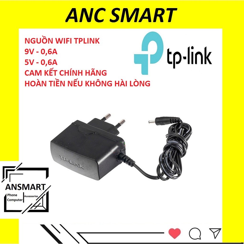 Nguồn Wifi Tp-link 5V 9V - 0.6A ZIN ADAPTER-Cục NGUỒN dùng cho bộ chia, bộ thu, bộ phát wifi TPLINK ( ANCSMART )