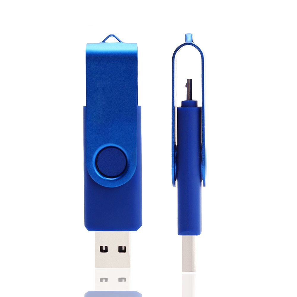 Usb Otg 2 Trong 1 Có Thể Xoay 360 Độ Cho Điện Thoại Android