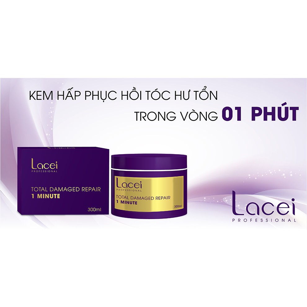 🇻🇳Lacei-VIETNAM🇻🇳 Kem ủ tóc phục hồi 1 phút LACEI Total Damaged Repair 1 Minute 300ml