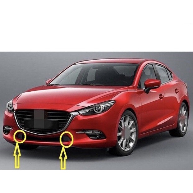 Ốp tam giác lưới gió cản trước Mazda 3 2014 - 2016 ( Bản sedan và hatchback giống nhau)