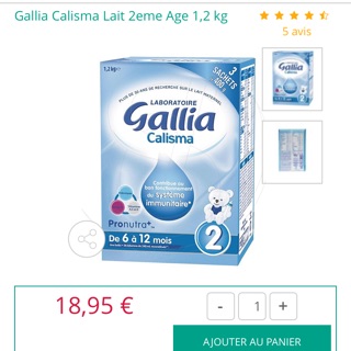 Gallia 2 900gr- 1.2kg cho bé từ 6-12 tháng xách tay air