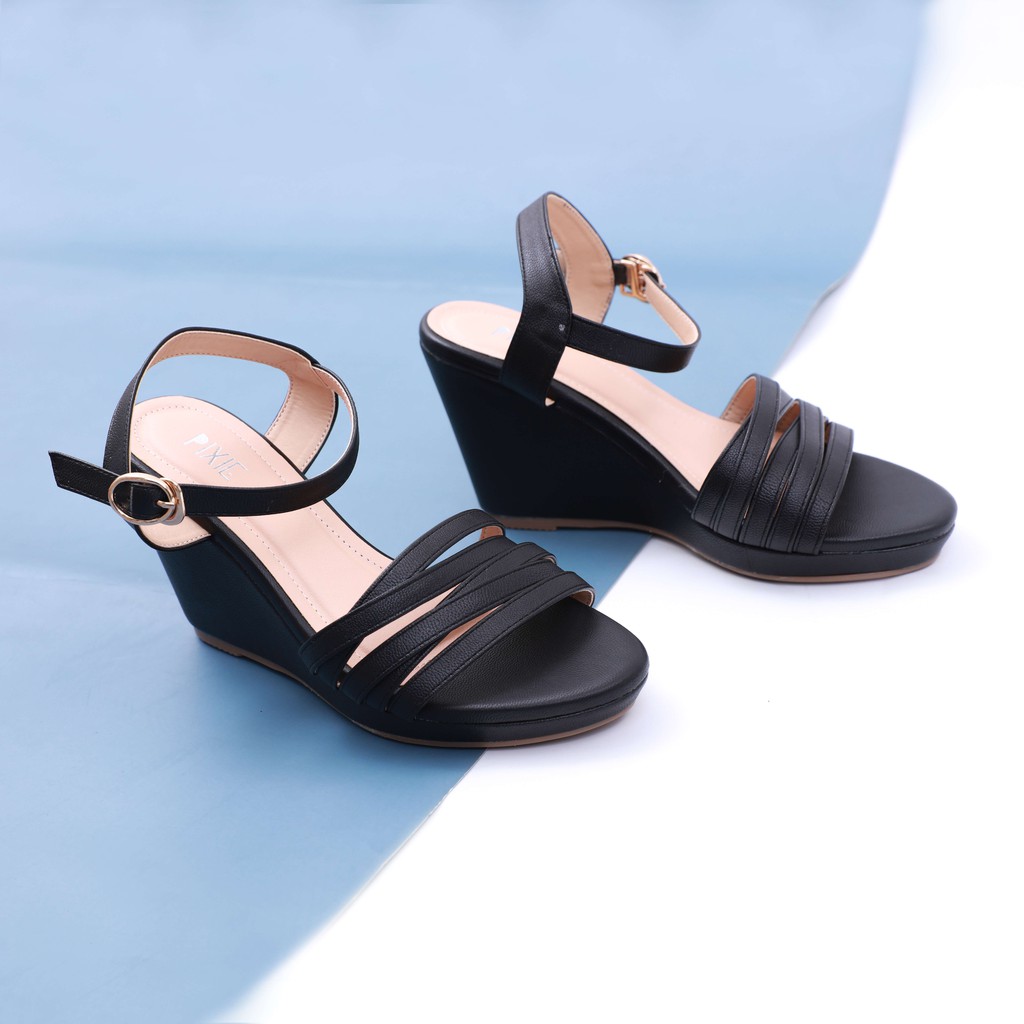 Giày Sandal Đế Xuồng 7cm Quai Sợi Pixie X707