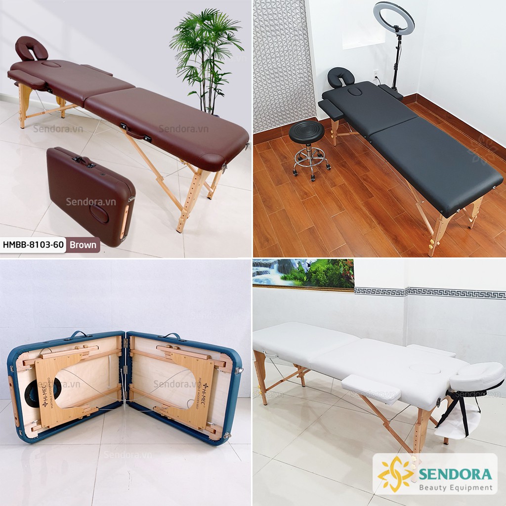 Giường xếp vali cao cấp, giường gấp vali Spa Hi-Mec HMBB-8103-60 – Full phụ kiện