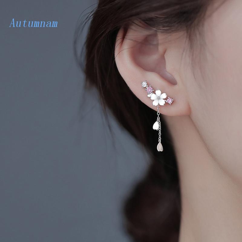 Bông Tai Dạng Núm Tua Hình Hoa Anh Đào Cho Nữ