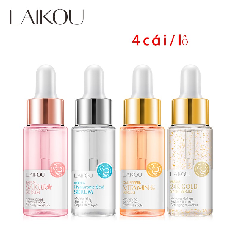 LAIKOU Sakura 24K Vitamin C Face Serum 4pieces x 17ml