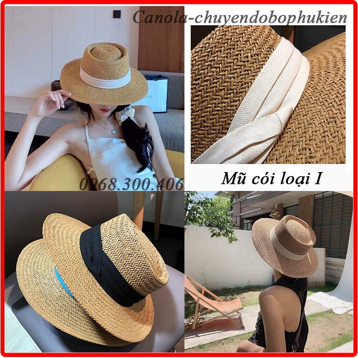 Mũ cói đi biển MẪU HÓT có duy băng sang chảnh -M1