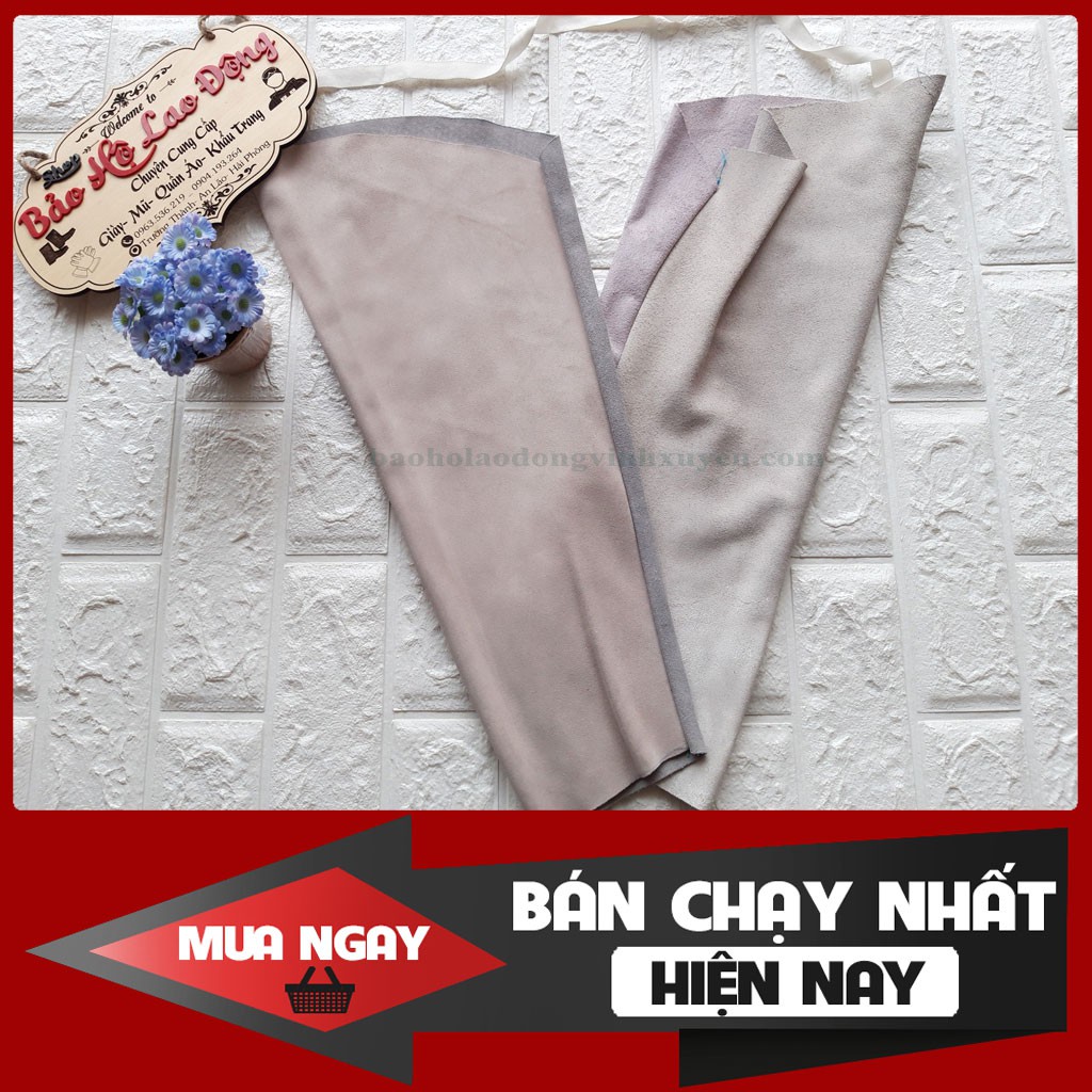 Ống Tay Da Hàn Da Bò Tự Nhiên Chịu Nhiệt Bảo Vệ Tay Thợ Hàn