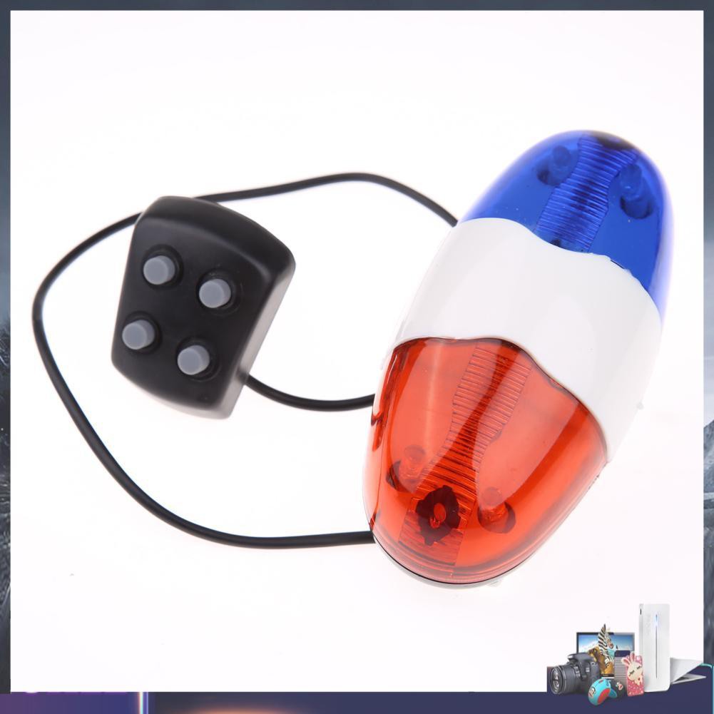 Còi cảnh sát 6 bóng led gắn phía trước xe đạp tiện dụng