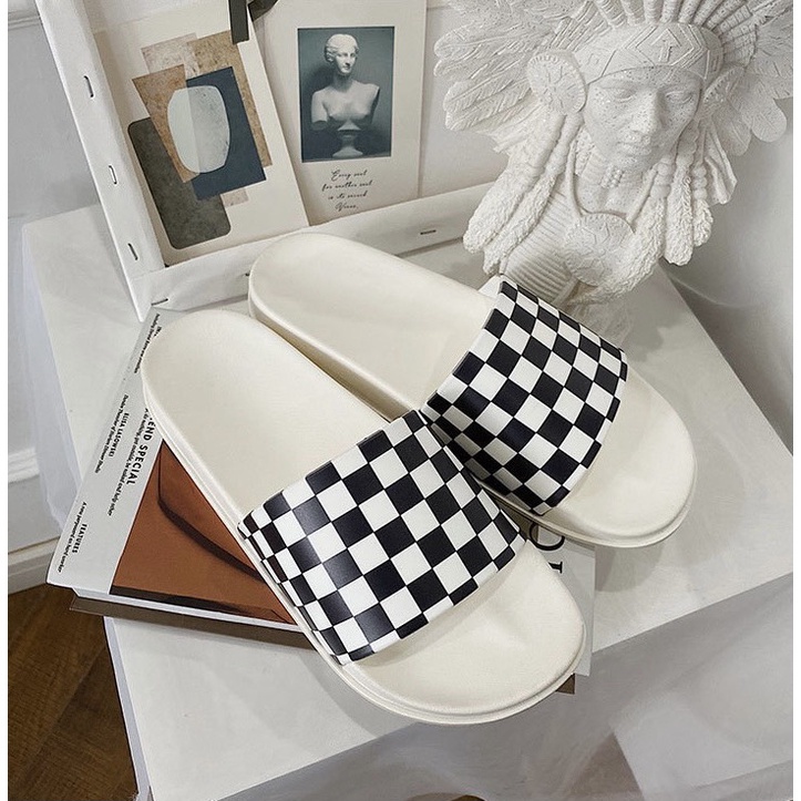 Dép MWC 7731 - Dép Nam Quai Ngang Họa Tiết Ô Vuông  Nổi Bật ,Dép Nam Cao Cấp,Siêu Bền Đẹp, Mẫu Mới, Giá Tốt, Đi Mềm Êm