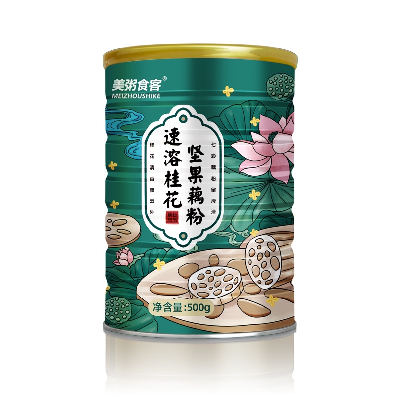 Bột Củ Sen Mix Bột Hạt Sen Táo Đỏ Ăn Kiêng, Dưỡng Nhan Meizoushike