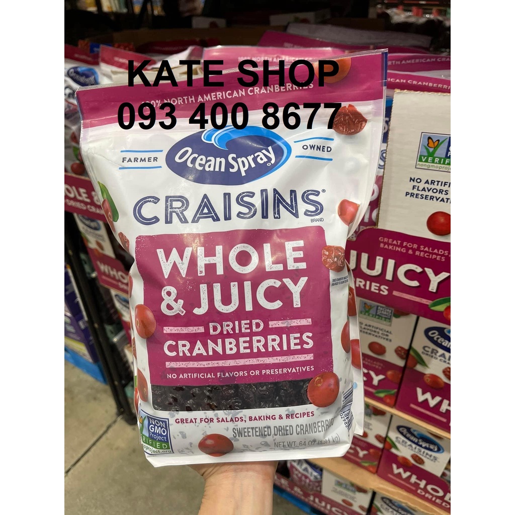 bay air - Quả Nam Việt Quất Craisins Sấy Khô 1.81kg - Ocean Spray Dried Cranberries