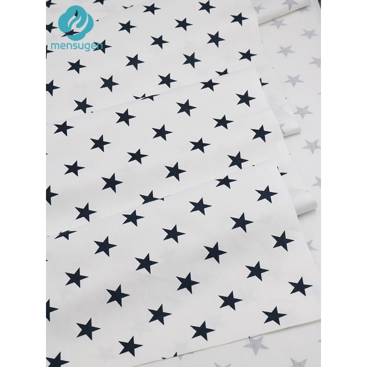 Vải cotton 160cm / 60 '' Màu Trắng Đen Cho Bé