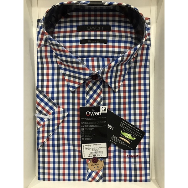 Sơ mi Owen ngắn tay sale 30% Dáng ôm lai bầuvải Bambo :mát,chống nhăn