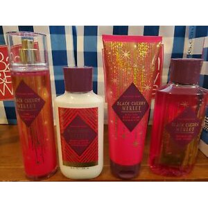 BST Decor 2020 |  Black Cherry Merlot | Bộ Sản Phẩm Gel Tắm Dưỡng Thể Xịt Thơm Lưu Hương Toàn Thân Bath &amp; Body Works