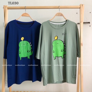 Áo thun khủng long xanh lá