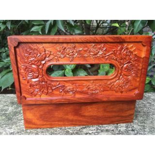 Hộp đựng giấy gỗ hương