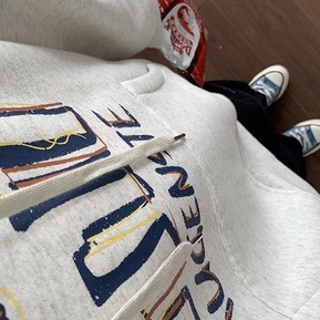 Áo hoodie IELGY form rộng phong cách Harajuku Hàn Quốc có size lớn cho nữ