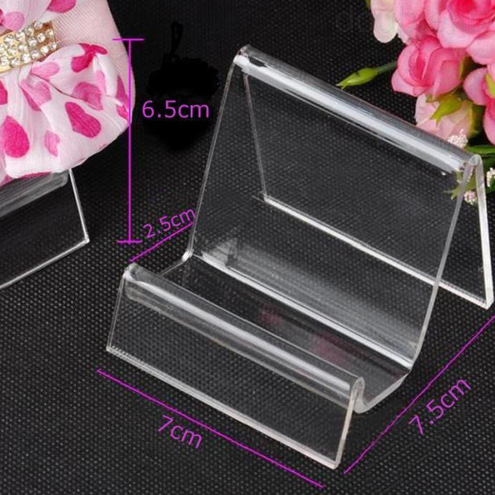 Acrylic Crystal Wallet Rack Show Mount Holder Hard Disk Phone Jewelry Display Storage Holder doublelift store