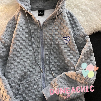 DUNEA Áo Khoác Hoodie Tay Dài Dáng Rộng Thời Trang Cho Nữ