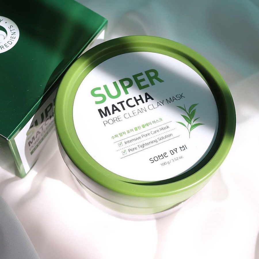 Mặt Nạ Đất Sét Làm Sạch Lỗ Chân Lông Super Matcha Pore Clean Clay Mask Some By Mi 100Gr