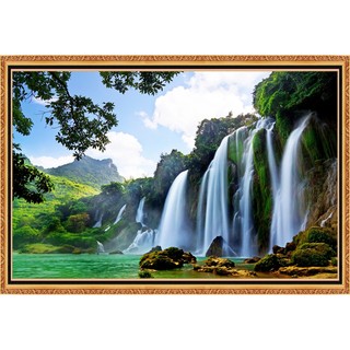  Tranh dán tường 3D VTC cảnh thác nước WT0007K