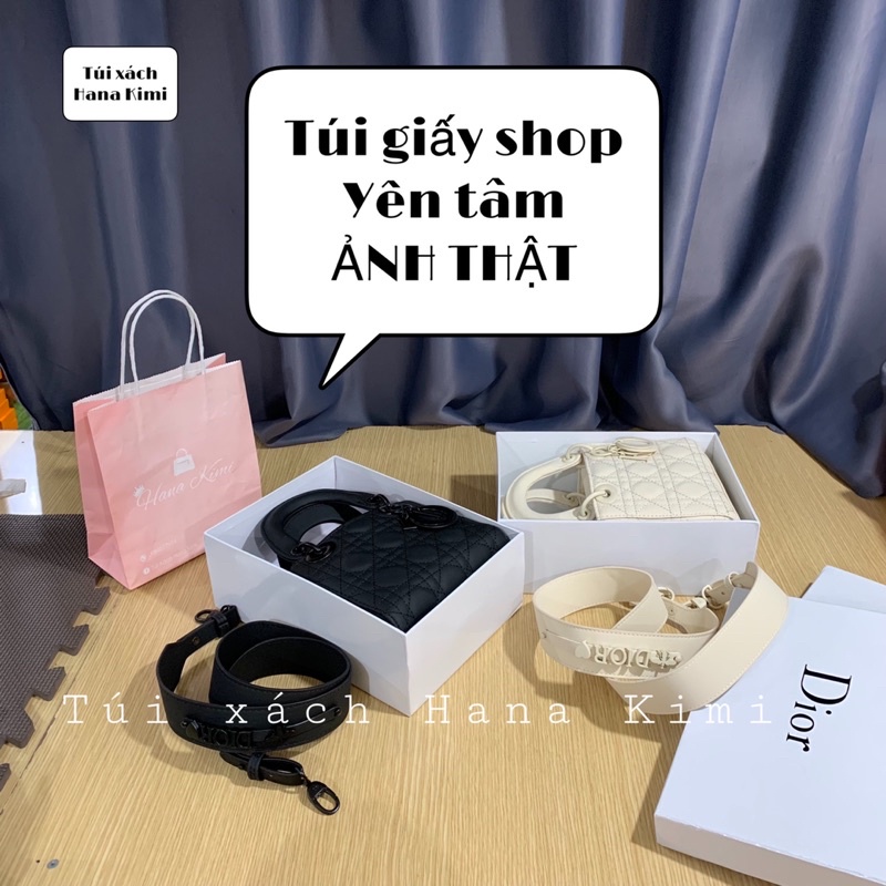 Túi D Lady size 17 x 15cm Tag cùng màu túi