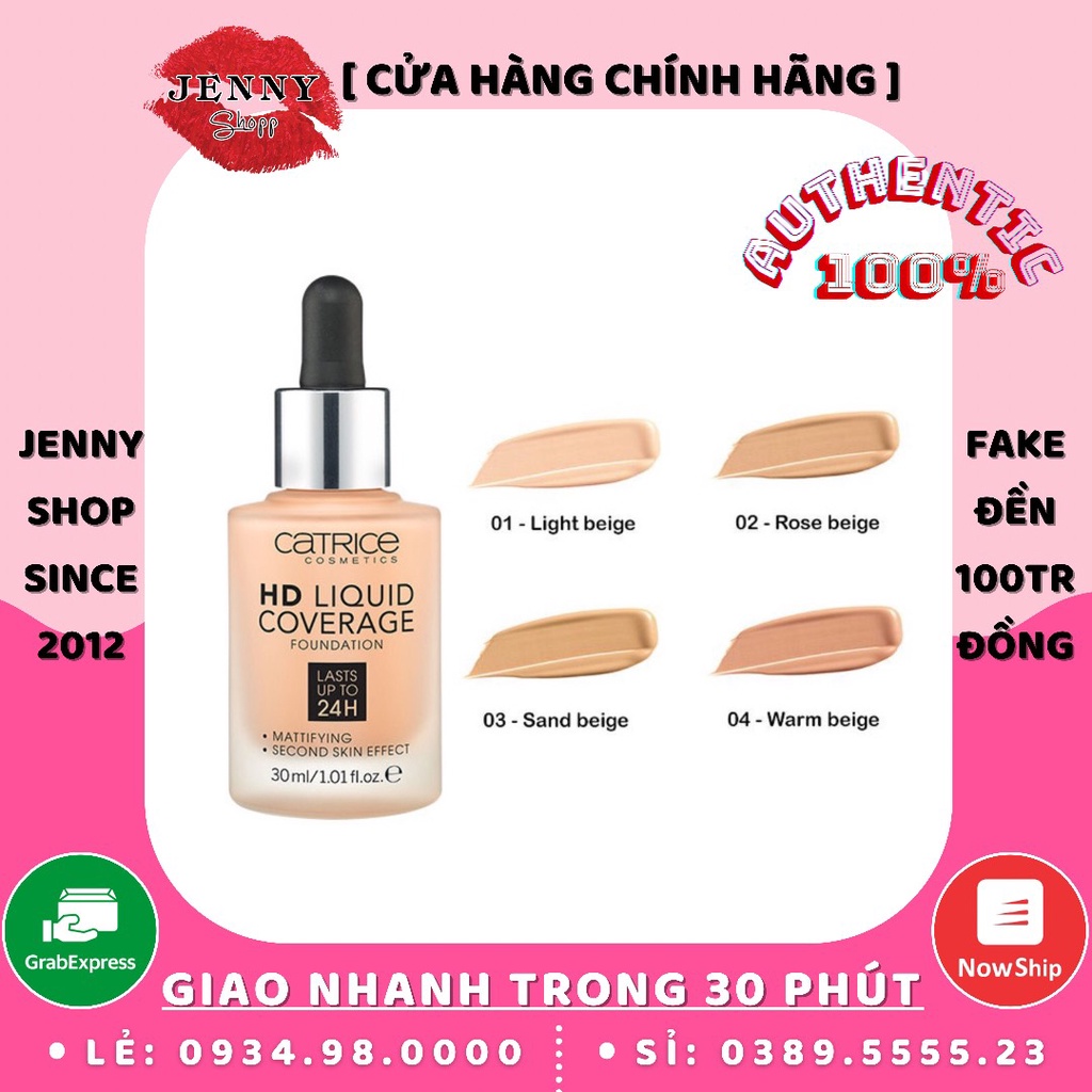 Kem Nền Catrice HD Liquid Coverage Foundation 30ml