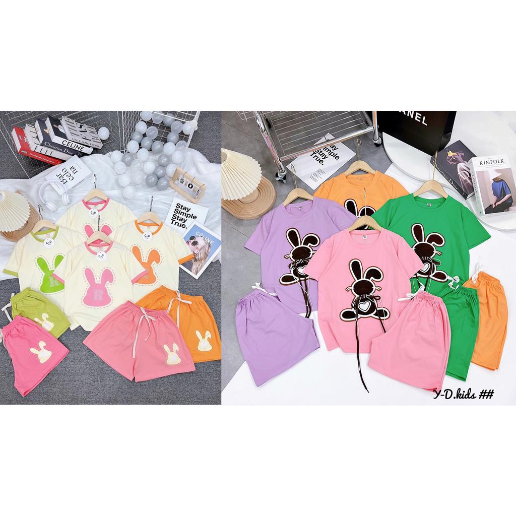 SIZE ĐẠI 28-38KG: bộ cotton thỏ size đại cồ cho bé gái lớn mặc mùa hè  - BTDC