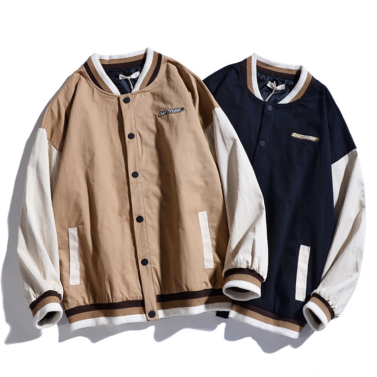 Áo Bomber Nam Nữ Unisex DAFTRUNK -MonlyShop785- Áo Khoác Bóng Chày Ulzzang - Chất Kaki Cúc Bấm - Trẻ Trung Năng Động
