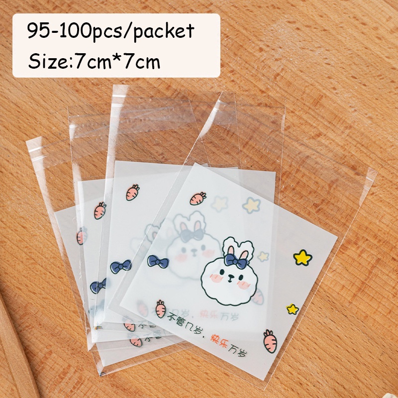Túi Opp Đựng Bánh Kẹo Tự Dính Họa Tiết Bông Tuyết Hoạt Hình 7*7cm