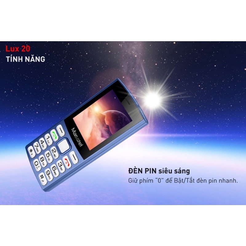 Điện thoại Masstel Lux 20 4G - hàng chính hãng, full hộp , nguyên seal