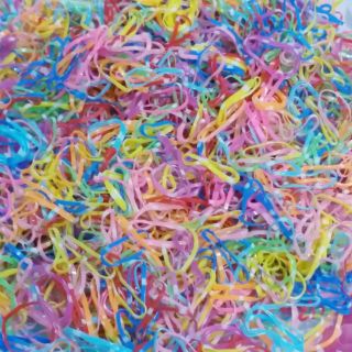 Sỉ 1kg thun cột tóc (màu/nhũ/trong/đen/sọc)