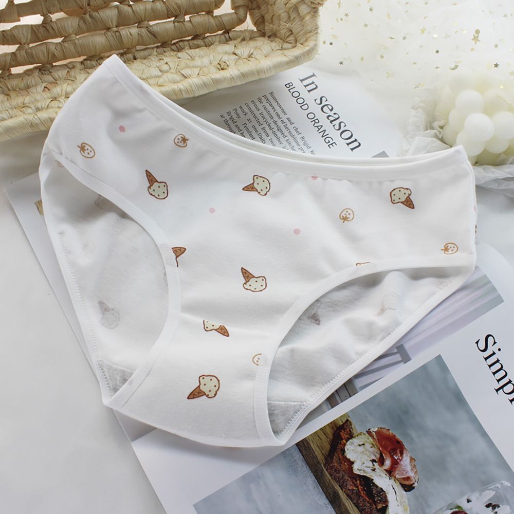 Quần Lót Cotton Không Đường May Họa Tiết Kẻ Sọc Dễ Thương Cho Nữ