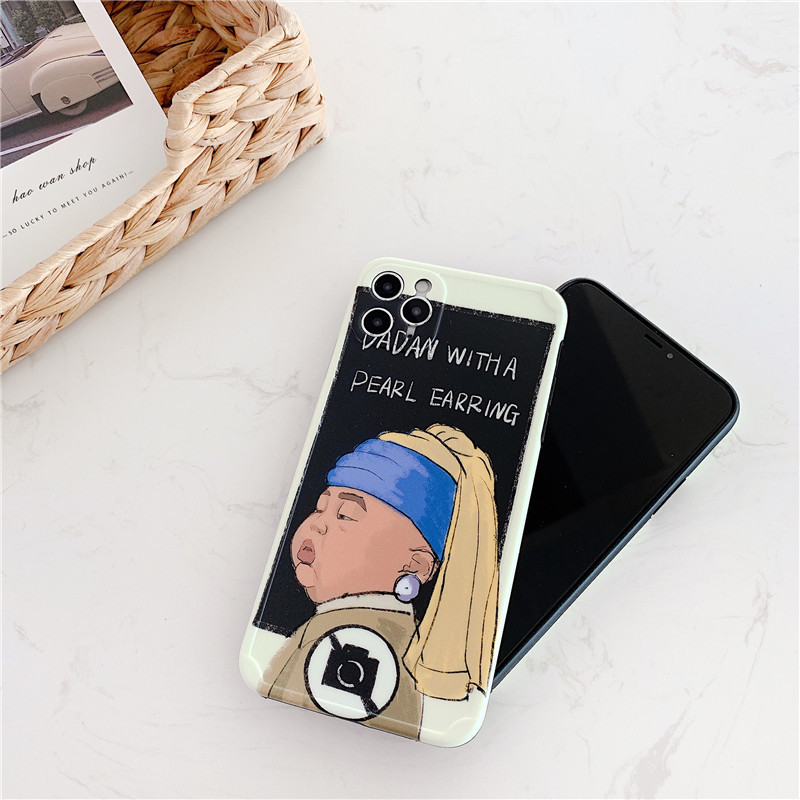Ốp Lưng Họa Tiết Tranh Sơn Dầu Vui Nhộn Cho Iphone11 / 11pro 11pro Max X Xr Xs Xs Max 7 8 Plus Se | BigBuy360 - bigbuy360.vn