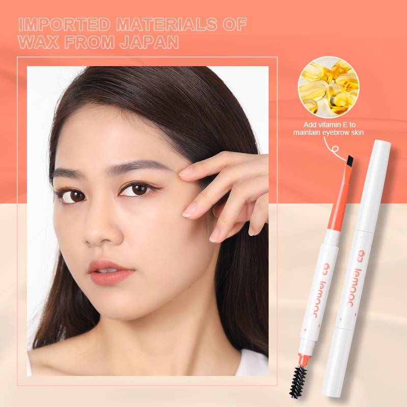 Bút kẻ lông mày LEMOOC 2 trong 1 thiết kế hai đầu chống thấm nước