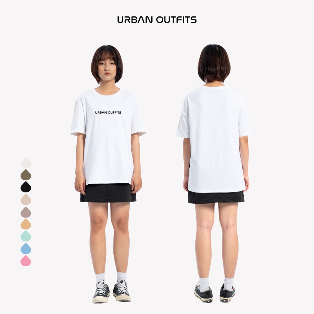 Áo Thun Tay Ngắn Nữ Nam URBAN OUTFITS In Chữ URBAN OUTFITS ATR07 Form Suông Vải Cotton 4 Chiều