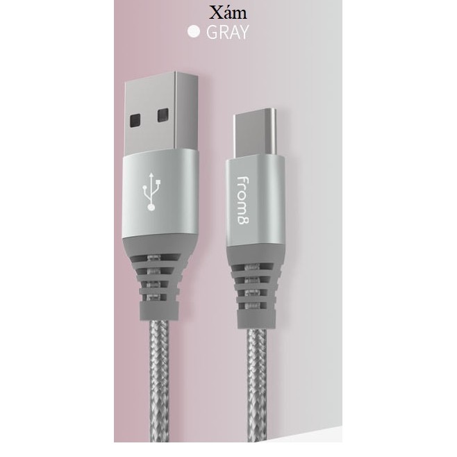 Cáp sạc USB Type C tốc độ cao chính hãng Fromb Hàn Quốc