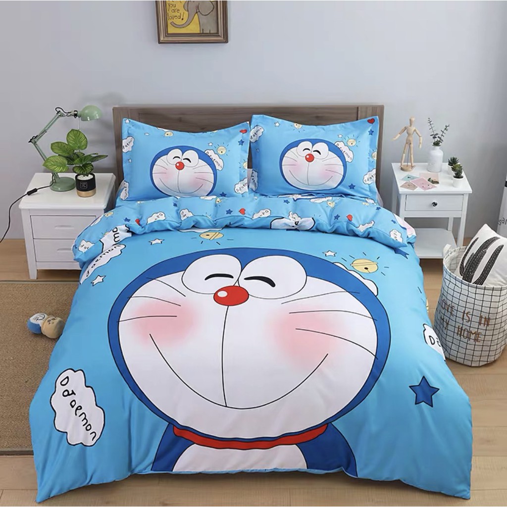 [GIÁ SỐC] Bộ chăn ga gối Doreamon, Pikachu, Siêu nhân điện quang 100% Cotton Tina cao cấp – video thật - Hàng xuất khẩu