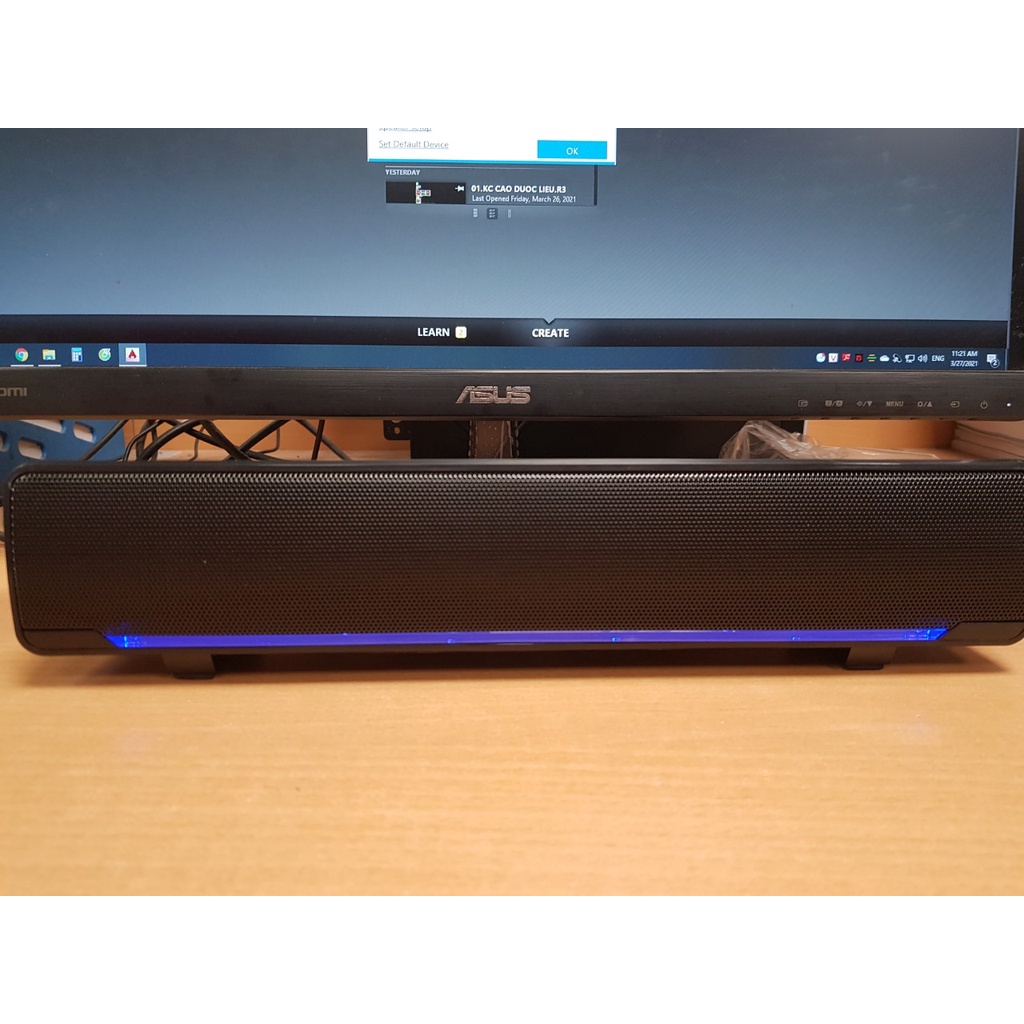 Loa Máy Vi Tính SADA V-196, Hỗ Trợ Đèn Led, Âm Thanh Siêu Trầm - Màu Đen