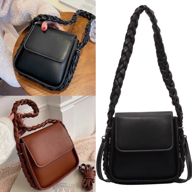 Túi Xách Nữ Đeo Chéo Dây Đan, Túi Nữ Thời Trang Phong Cách Hàn Quốc