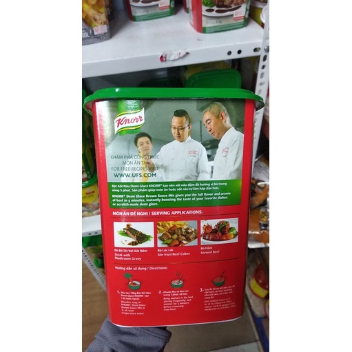 Bột Xốt Nâu Demi Glace Hộp 1kg/ Demi Glace Sauce Knorr chia túi zip 100g ,500g