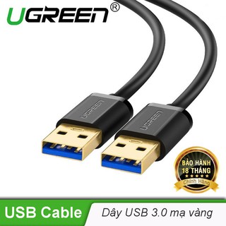Dây USB 3.0 đực sang đực mạ vàng dài 1M UGREEN US116