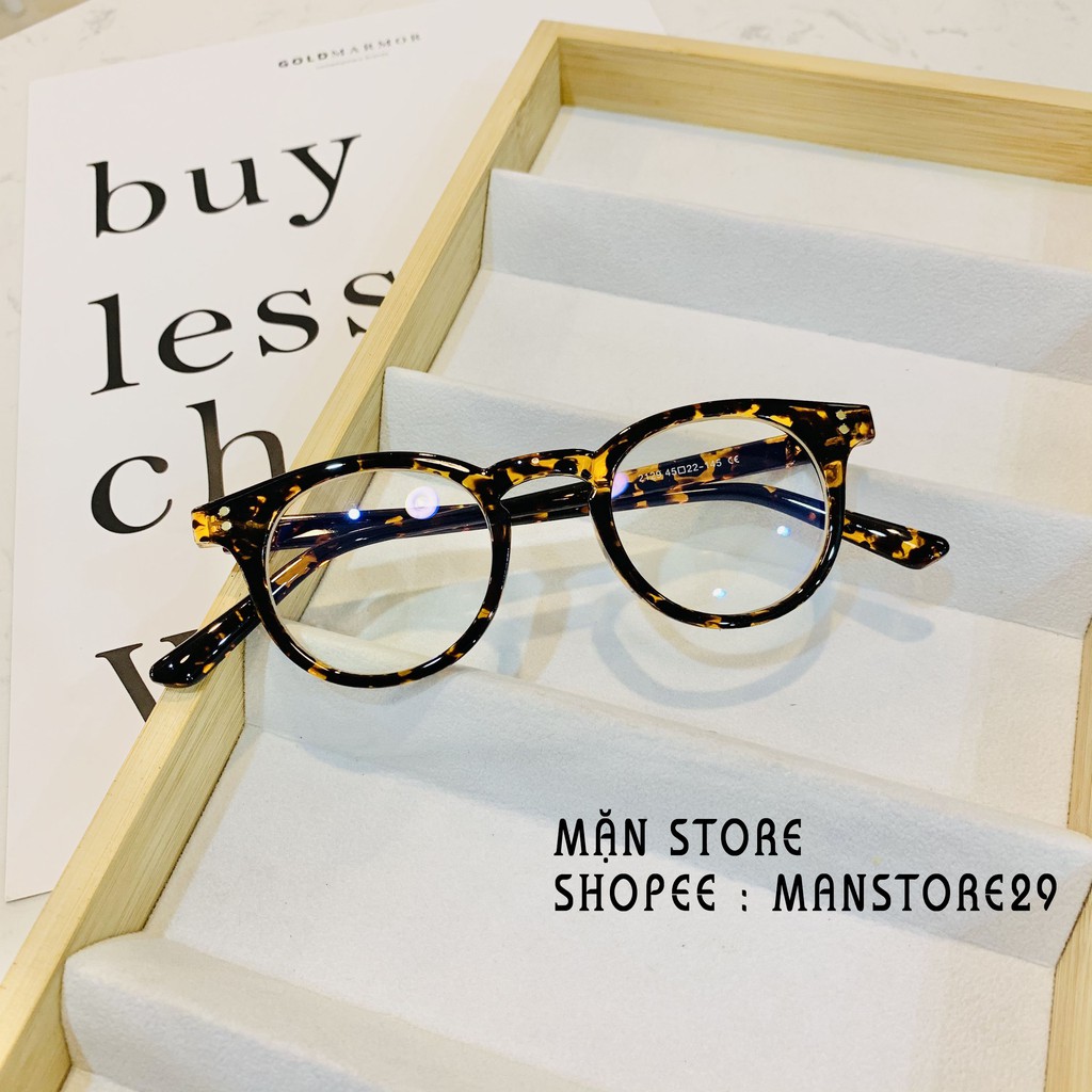 Gọng kính Milan tròn xinh ⚡𝑭𝑹𝑬𝑬𝑺𝑯𝑰𝑷⚡ dễ đeo nhựa dẻo, Kính mắt MQ nhận cắt mắt cận 0-6 độ vào kính | BigBuy360 - bigbuy360.vn