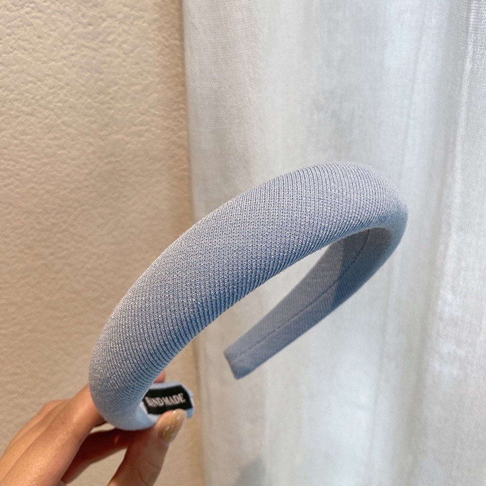 Băng đô cotton xốp dày bản rộng họa tiết kẻ sọc màu sắc ngọt ngào