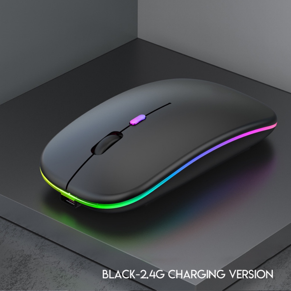 Chuột không dây Coputa chuột máy tính laptop văn phòng LED viền A2