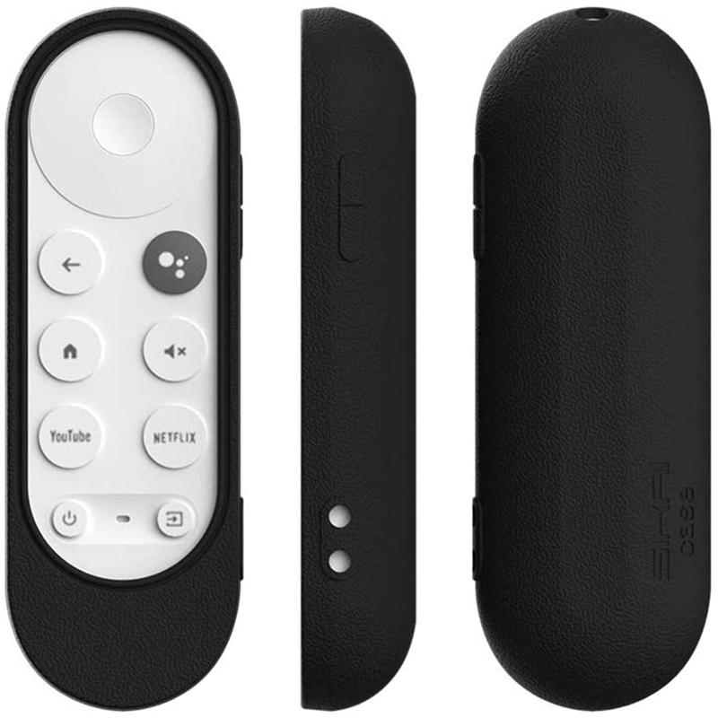 Silicone Vỏ Silicon Bảo Vệ Điều Khiển Từ Xa Chống Sốc Cho Google Chromecast Tv 2020 2020 2020 Đen