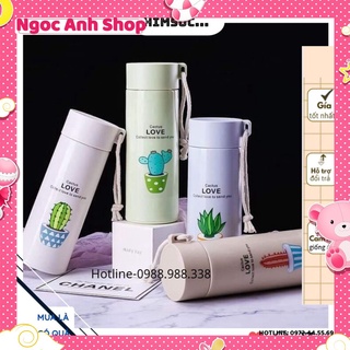 Bình đựng nước / Chai đựng nước giữ nhiệt hình xương rồng 400ml