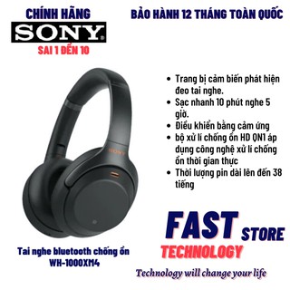 Tai Nghe Bluetooth Sony Chống Ồn Không Dây WH-1000XM4